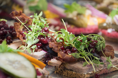 open-face rye bread sandwiches