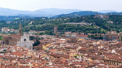 aerial view of Santa Croce neighborhood