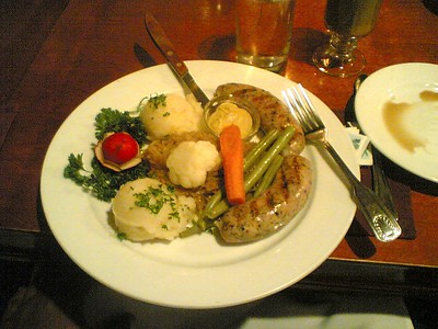 Polish sausage dinner