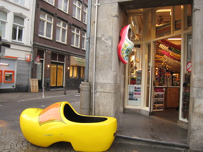 large clog outside shop in Amsterdam