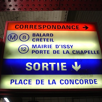 Paris Metro transfer