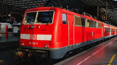 red train in Germany