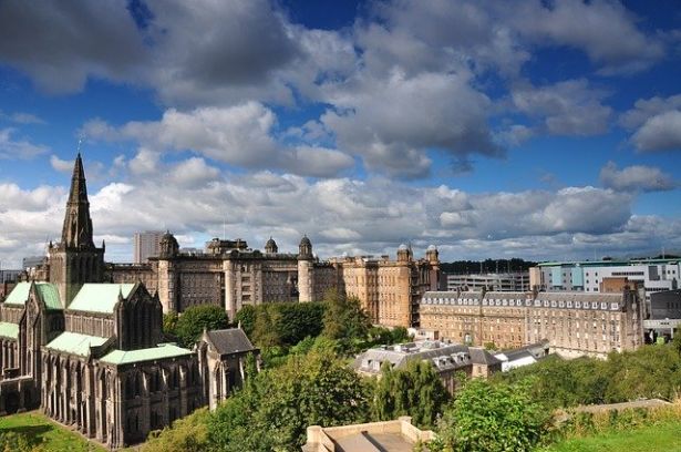 aerial view of Glasgow, Scotland