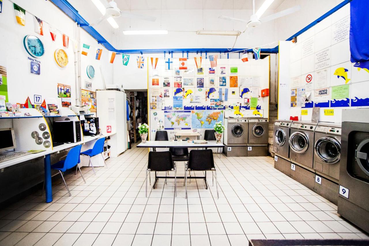 Funny Palace Hostel computer and laundry room