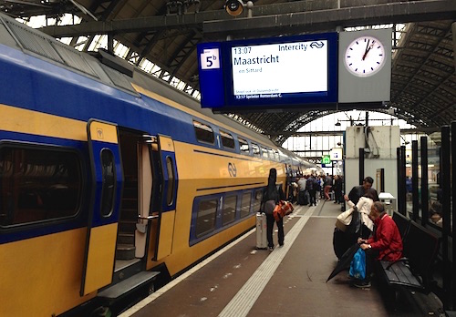 Boarding an Intercity train at Centraal Station is a snap.