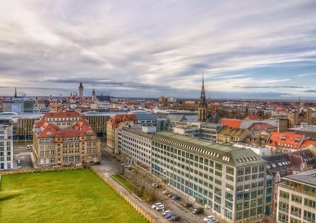 aerial view of Leipzig