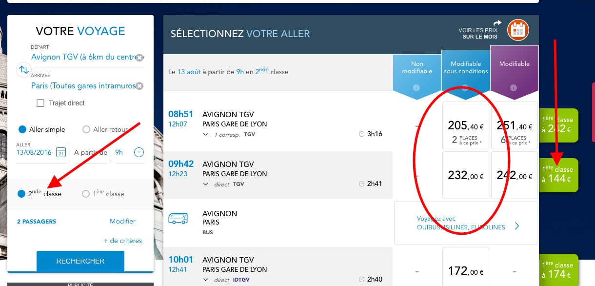 TGV second-class