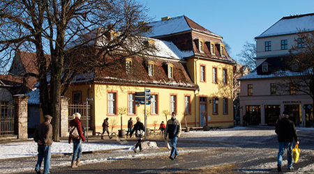 people walking through Weimar